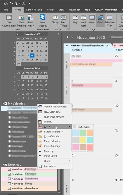 Change Calendar Color Outlook